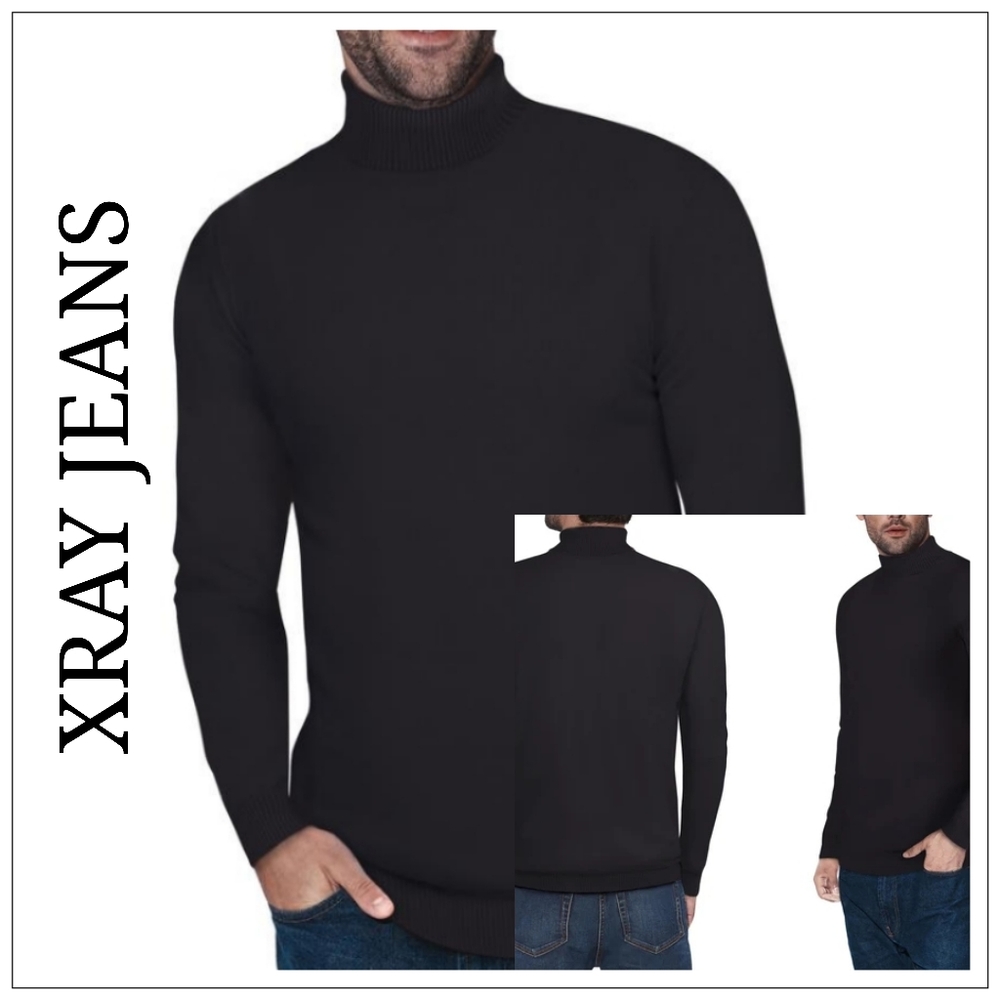 XRAY  Classic Turtleneck Sweater Black  Si…
